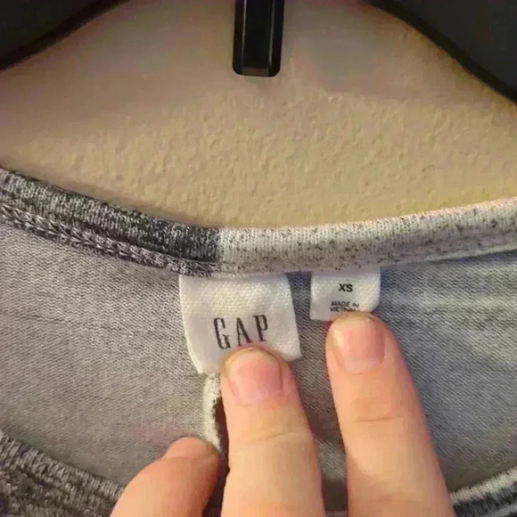 GAP Blue Colorblock Long Sleeve Casual Light Knit Shift Dress Size XS - Picture 3 of 7